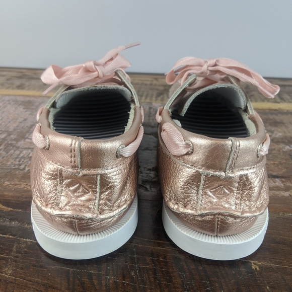Sperry Top Sider Sparkle Boat Rose Gold (Pink) Size Youth 6 - Picture 14 of 15